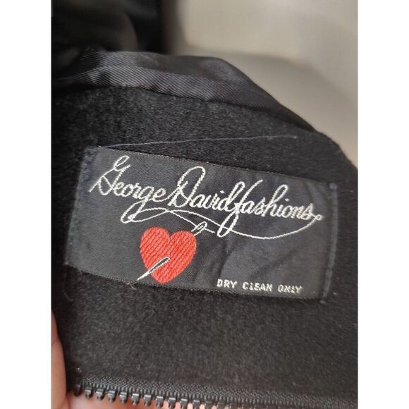 George David Fashions VINTAGE Women's Size Medium Black/Brown Tweed Zip Jacket - Picture 7 of 12